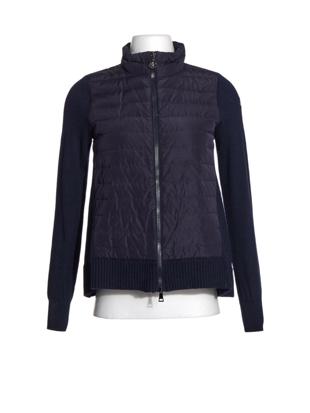 Moncler Navy Quilted Front Zip Puffer Jacket